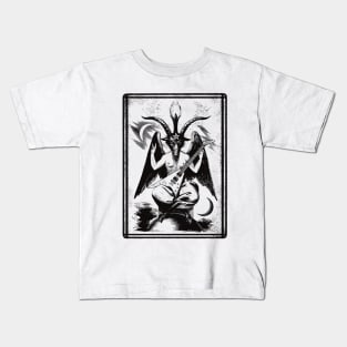 Baphomet arrow guitar white transparent Kids T-Shirt